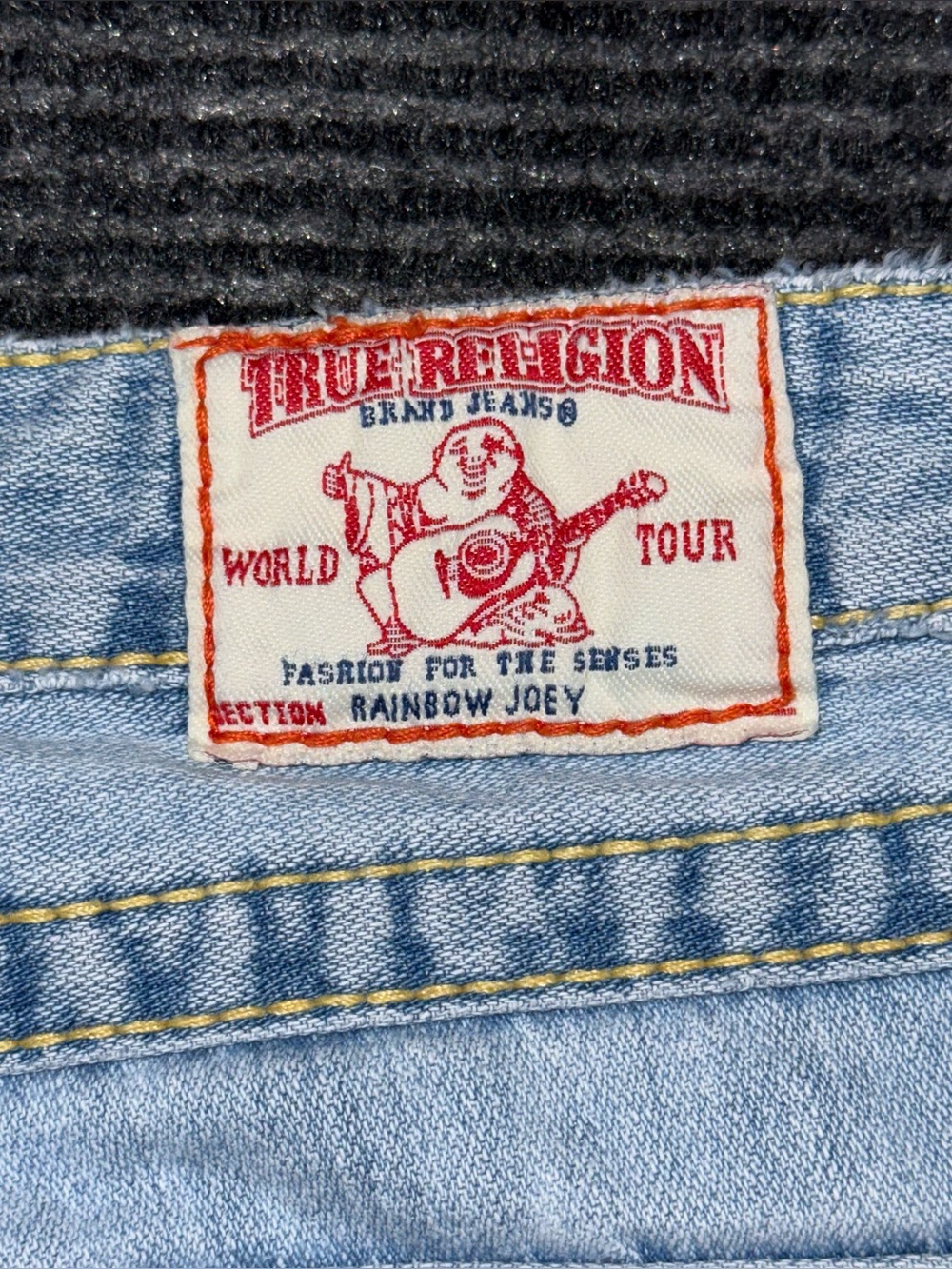 RARE Vintage True Religion Ultra Low Rise Twisted Flare Jeans Distressed 27 x 33 - Picture 12 of 14